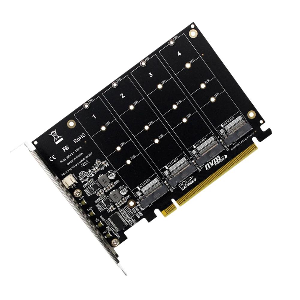 LED ǥñ Ȯ ī , M.2 NVME SSD, PCIE X16 ϵ ̺ ȯ, 4 Ʈ, 4X32Gbps , 2230, 2242, 2260/2280